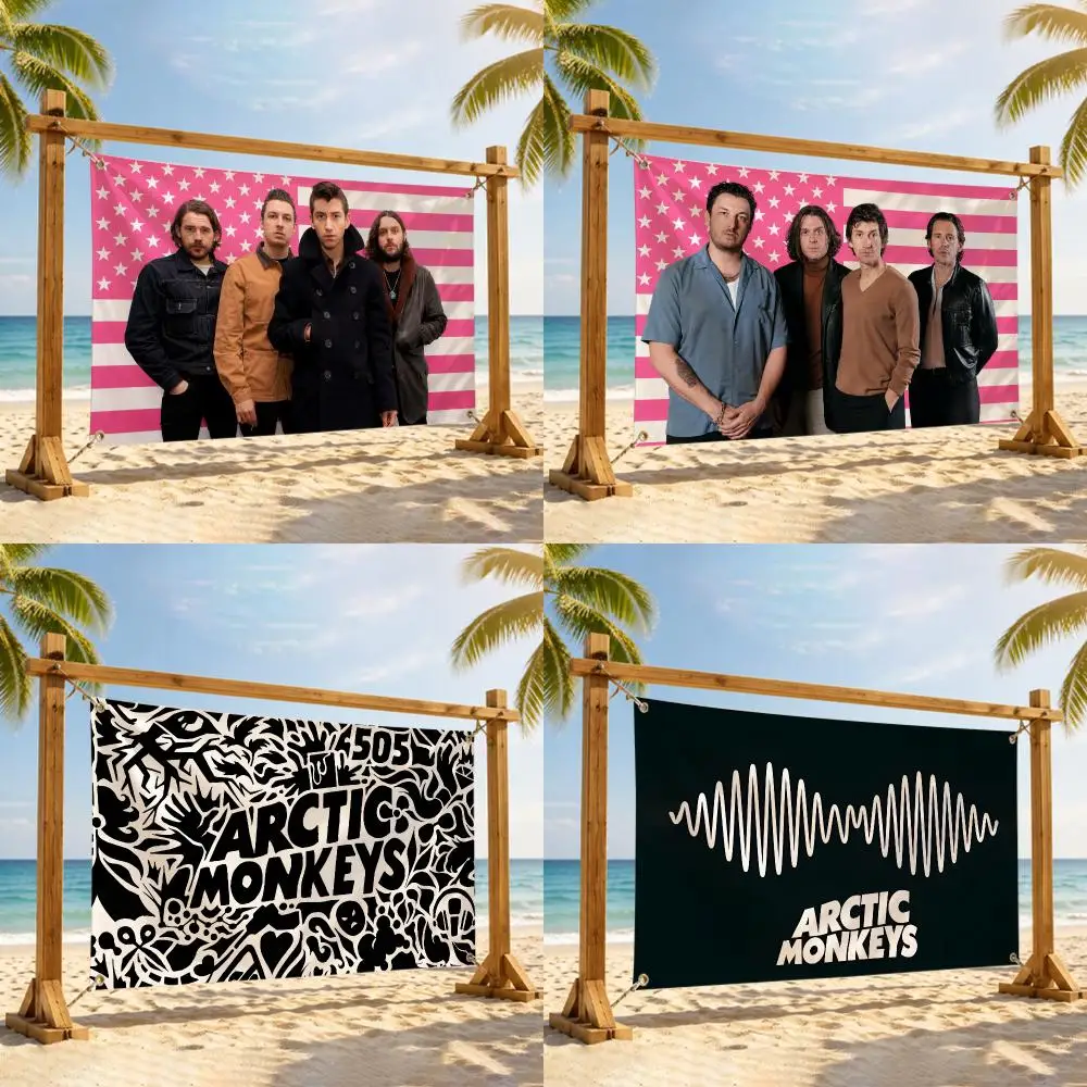 Arctic M-Monkeys Band Rock Flags Flag Tapestry Outdoor Decor Flaga Decorative Home Objects Barber Shop Decoration