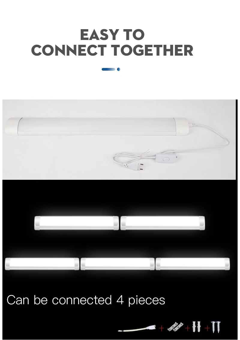 Indoor Hause LED Lampe Rohr Hohe Helligkeit 90/120 cm Linear Lichter Bar 220 v Beleuchtung Birne Für Schlafzimmer küche Schrank Lampen Streifen – Detail 9