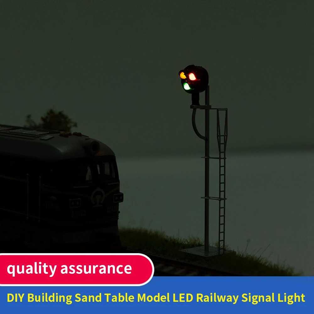 HO Scale Model Railroad Tri-lights Block Searchlight LED Street Signal Fine Made Metal 1/2 Opposite Targets for Sand Table Kit