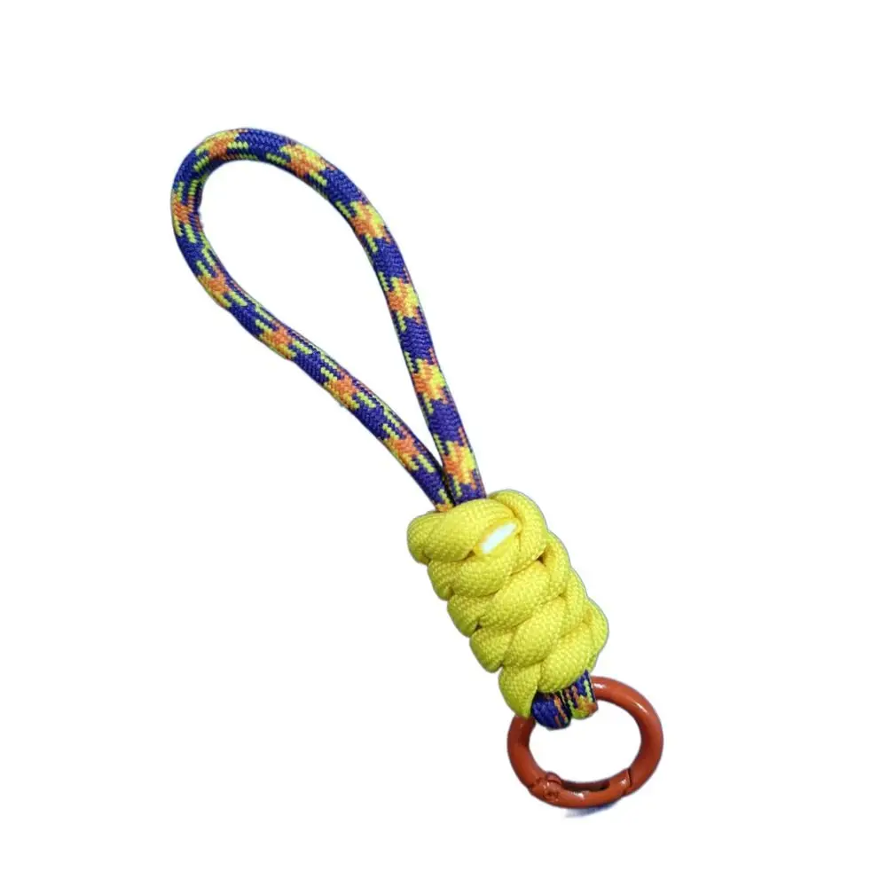 

Fashion Anti Lost Braided Rope Keychain Creative Multicolor Colorful Knot Pendant Strap Soft Braided Lanyard Keyring Women