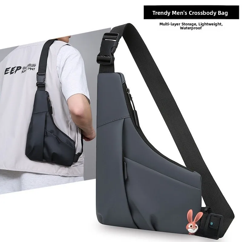 

Men's Multi-Functional Shoulder Crossbody Bag Gun Bag Casual Sports Chest Bag Anti-Theft Soft Polyester Leisure Handbag