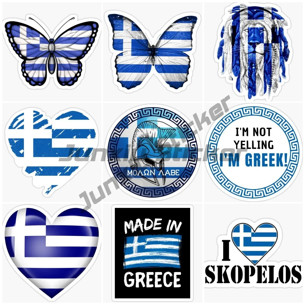 

Greek National Flag, Personalized and Creative Car Design, Map, Motorcycle Reflective and Sunscreen Stickers, Vinyl Stickers