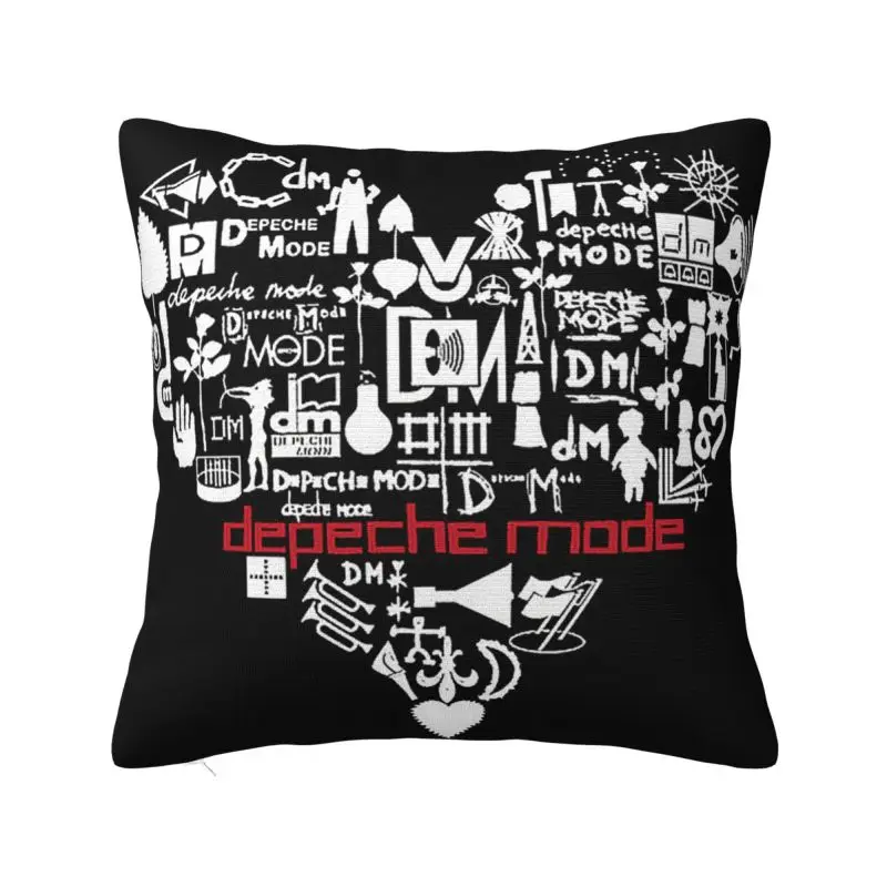 

Custom Depeches Cool Mode Cushion Cover Decoration 3D Printing Music Throw Pillow Case for Car Double Side