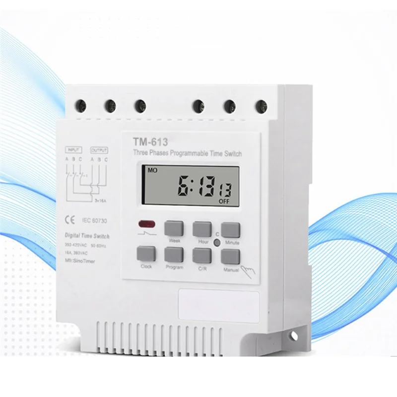 ABBO-Three Phases 380V 415V TIMER Programmable Switch with Backlight