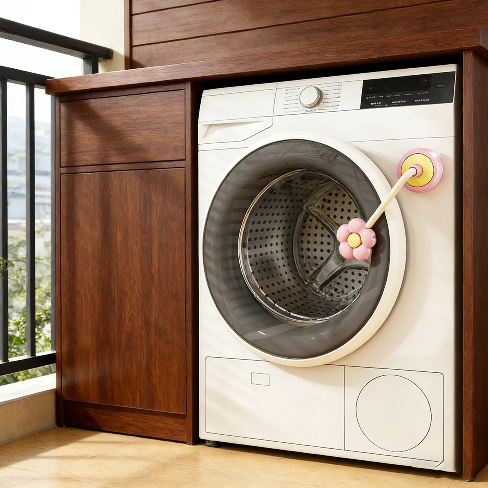 

Washing Machine Door Stopper Flower Shape Flexible Front Load Washer Door Prop Holder Prevent Odor Laundry Accessory