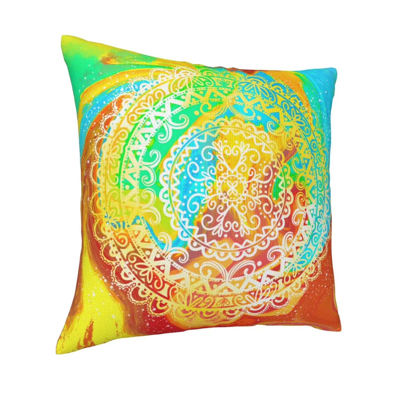 

Наволочки для подушек с акварельным рисунком мандалы, набор из 2 предметов в подарок, мягкая уютная бархатная декоративная квадратная наволочка для дивана, 18x18