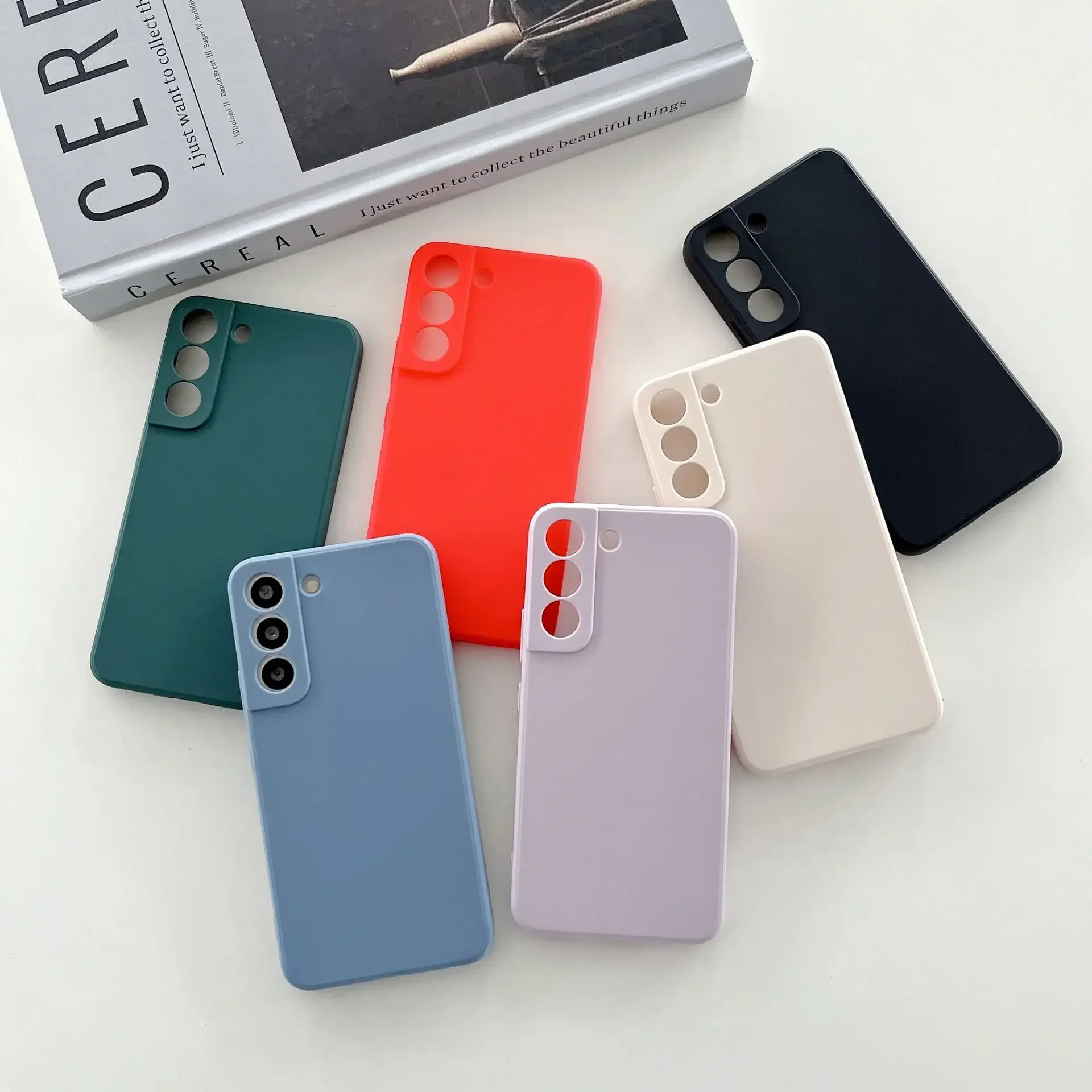 Liquid Silicone Cases for Samsung Galaxy S24 S23 S22 S21 Ultra S20 FE S23fe A15 A25 A14 A24 A34 A54 M54 M34 5G Phone Back Cover