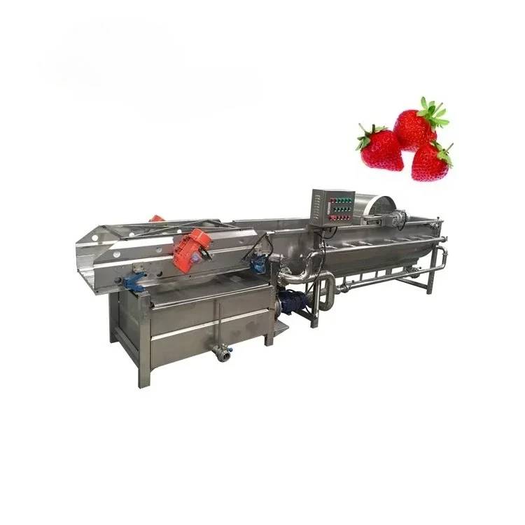 Customizing Industrial Automation Stainless Steel 304 Vortex Washing Machine for Fruit Vegetable Processing Plants 500-1500kg/h