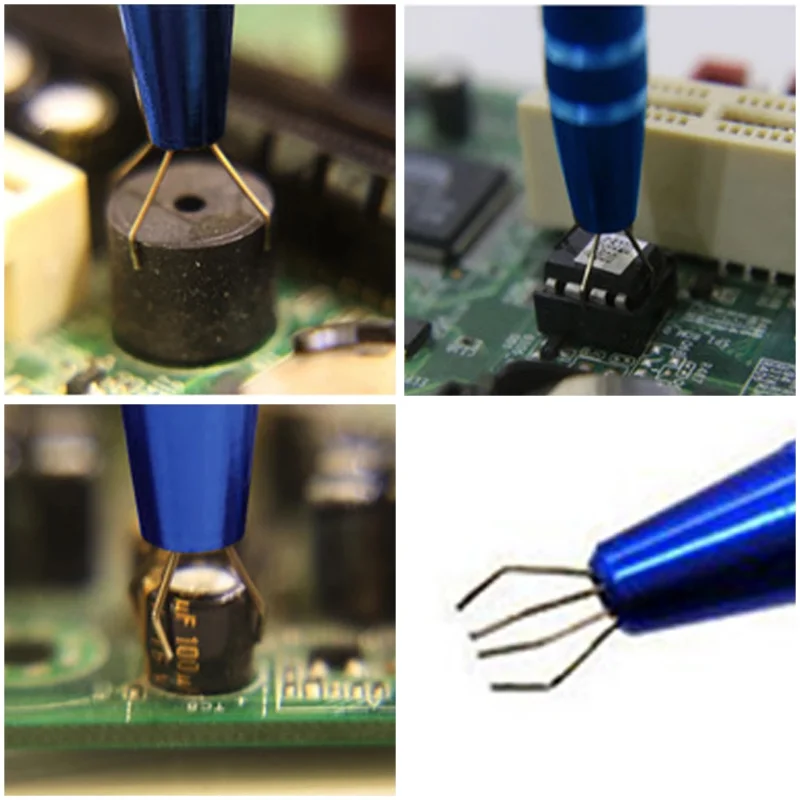 Grabber de componente electrónico de cuatro garras, Extractor IC Pickup BGA Chip Picker Patch IC Suck Pen, herramientas de reparación electrónica