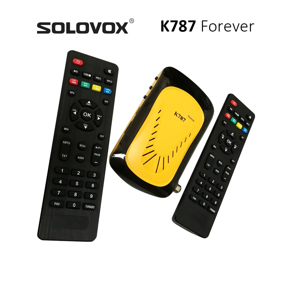 SOLOVOX K787 Forever DVB-S2X صندوق التلفزيون عبر الأقمار الصناعية يدعم 1080P Full HD H.265 HEVC فك USB 2.0 Inculding 2 قطعة RCU