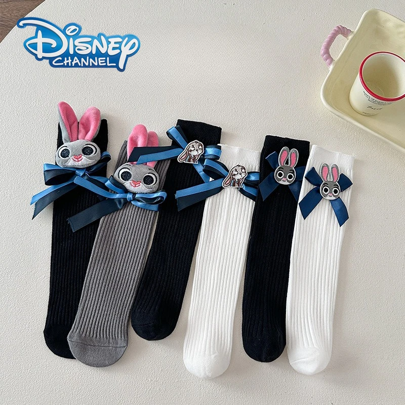 

Disney Zootopia Children Stocking Judy Cute Cartoon Breathable Absorb Sweat Long Cotton Straight Sock Autumn Winter Cosplay Girl