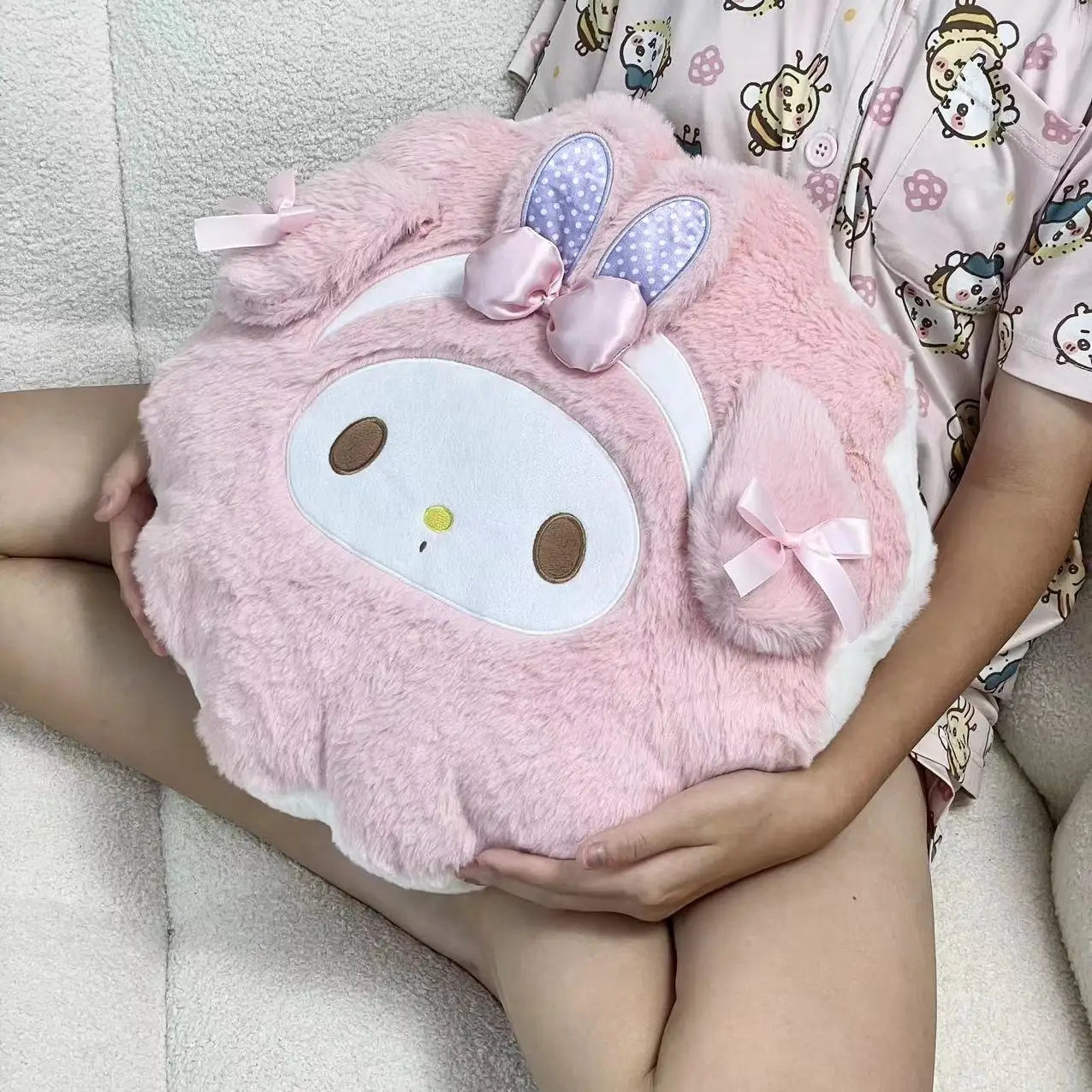 Sanrio engrossado plushies minha melodia lance travesseiro recheado meu doce piano sofá cama almofada de assento decoração para casa presente