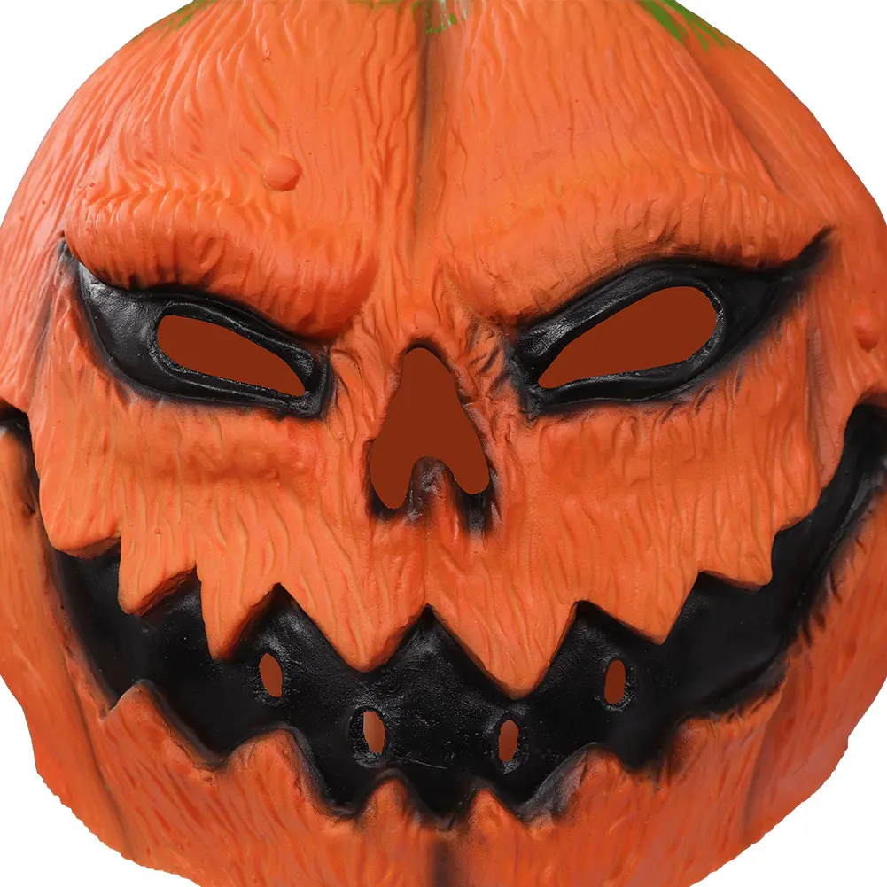 Masque de citrouille d'halloween en Latex, masque d'horreur pour hommes, Costume de fête, accessoires casque intégral effrayant pour hommes, jeu de rôle