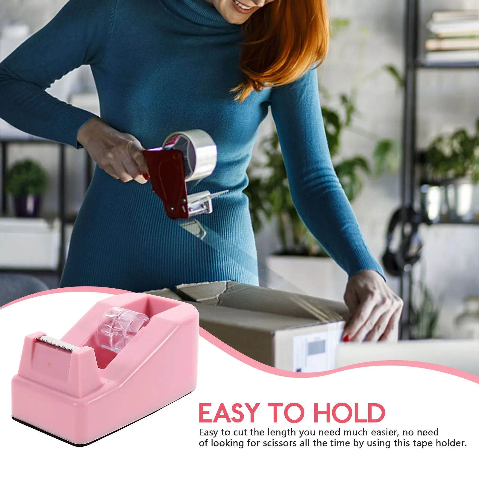 Mini Macaron Colored Tape Dispenser Cute Desktop Office Supplies Small Efficient Compact Design Sharp Blade For Office