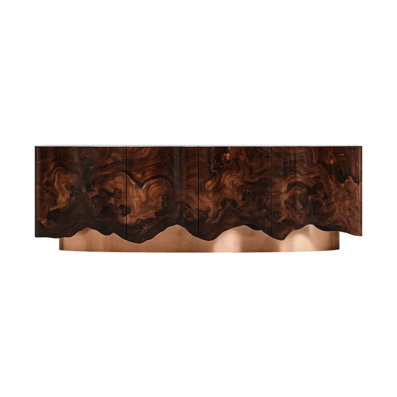 LMM Italian Light Luxury Style Sideboard Storage Decorative Cabinet, Vintage-style Entryway Cabinet