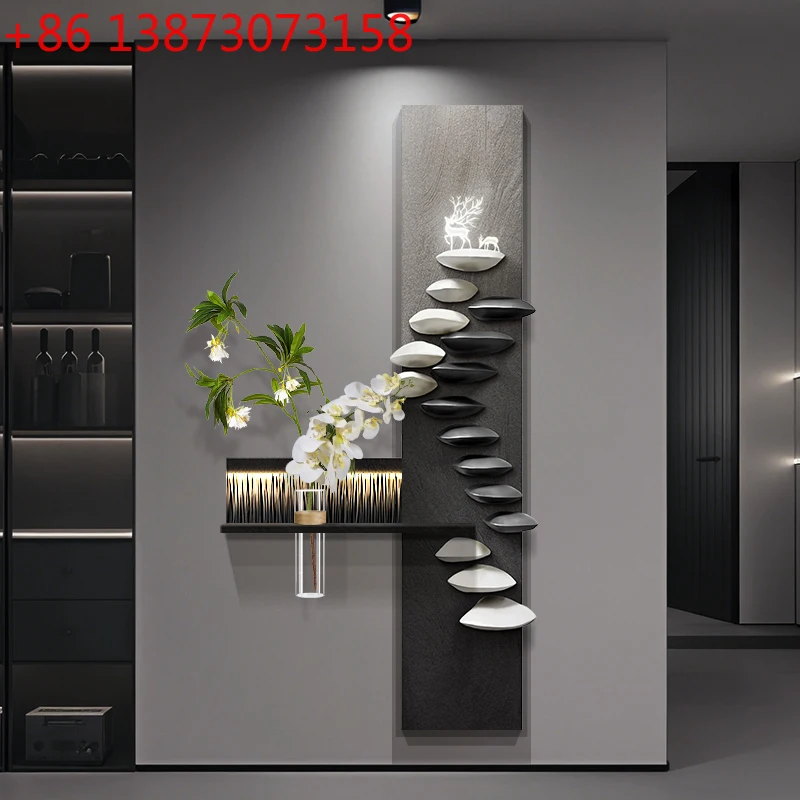 

Light Luxury Hydroponic Green Plants LED Decorative Painting Home Decoration Living Room Bedroom Sofa Wall Corridor Mural Light