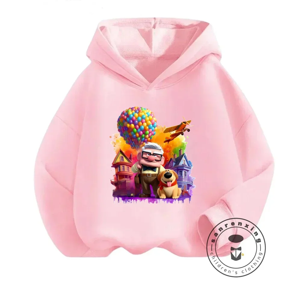 Disney Up House Global Film Merch Sweatshirts for Children Popular Elastic Cuffs Warm and Cheap Casual Daily Wear Fashion Tops