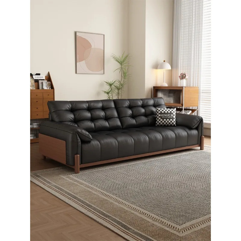 Solid wood sofa bed, multi-functional retractable foldable dual-purpose small apartment living room study balcony