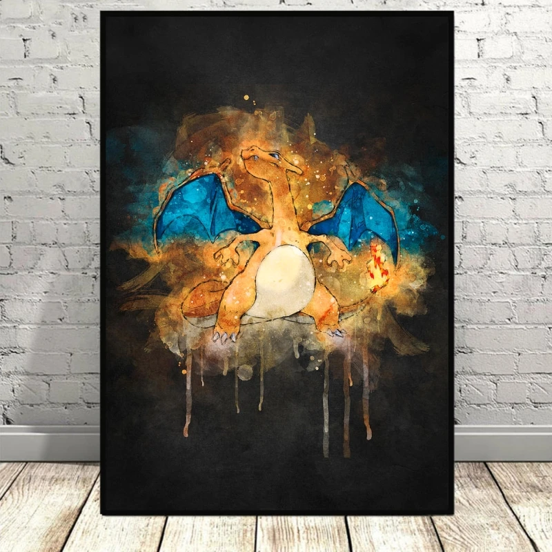 Print On Canvas Pokemon Pikachu Wall Art Home Modern Living Room Friends Gifts Decoration Paintings Decorative Aesthetic Poster