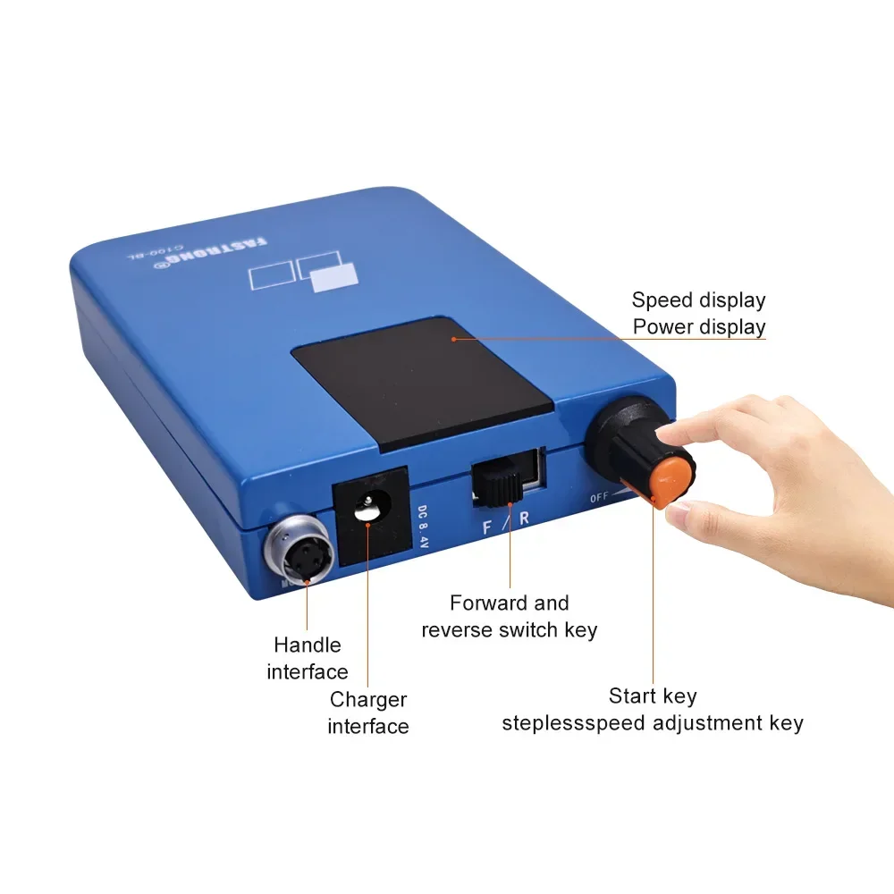 ELIJAH الأسنان E-نوع مايكرو موتور الملمع ينطبق على قبضة السرعة المنخفضة المحمولة القابلة لإعادة الشحن معدات طب الأسنان محرك صغري