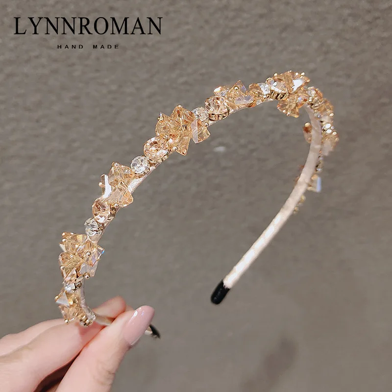 

Корейская винтажная повязка для волос со стразами во французском стиле, элегантный тонкий ободок для женщин, универсальная заколка для выхода на улицу, вечеринок и повседневного использования