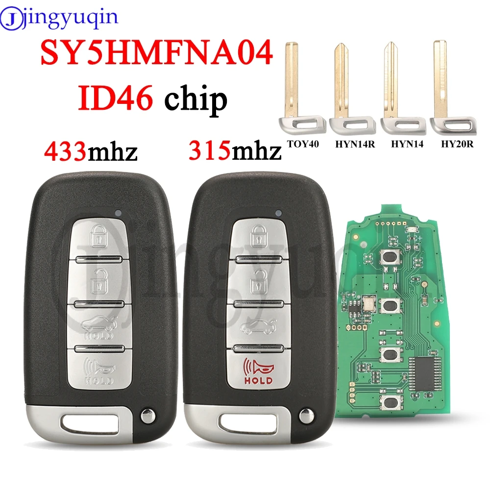 

SY5HMFNA04 315/433MHz ID46 Remote Key For Hyundai Elantra Genesis Veloster Equus Tucson Sonata Azera Kia Forte Borrego Sorento