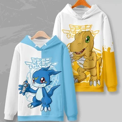 Costume de cosplay imprimé 3D pour hommes et femmes, sweat à capuche Anime Digimon Adventure, sweat-shirt V-mon Wormmon, Agumon Palmon Tailmon, Patamon Greymon