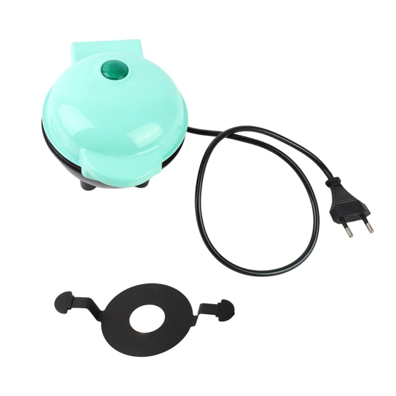 Mini máquina para hacer rosquillas y flores, máquina eléctrica antiadherente para hacer pasteles de desayuno, calidad alimentaria comercial para el hogar con bandeja desmontable, antiescaldado