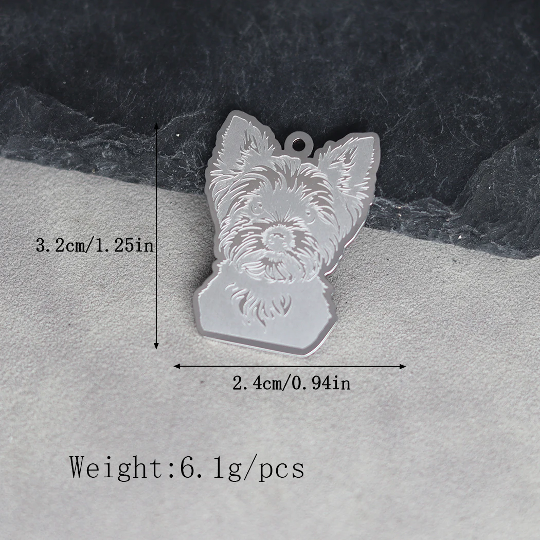2pcs Yorkshire Terrier Charm F - огляд і ціна Jewelry Making Yorkshire