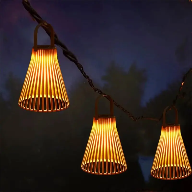 ABGH-Solar Garden Lantern Automatic Switch-On, Decorative Outdoor Post Light With Scenic Effects, IP44 Waterproof Black
