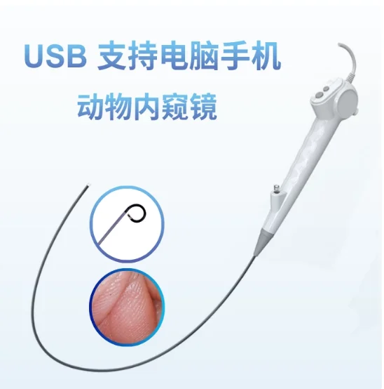 Outer diameter: 2.5mm - Channel: 1.2mm - Length: 0.67 meters. USB dual-directional endoscope for pet use.