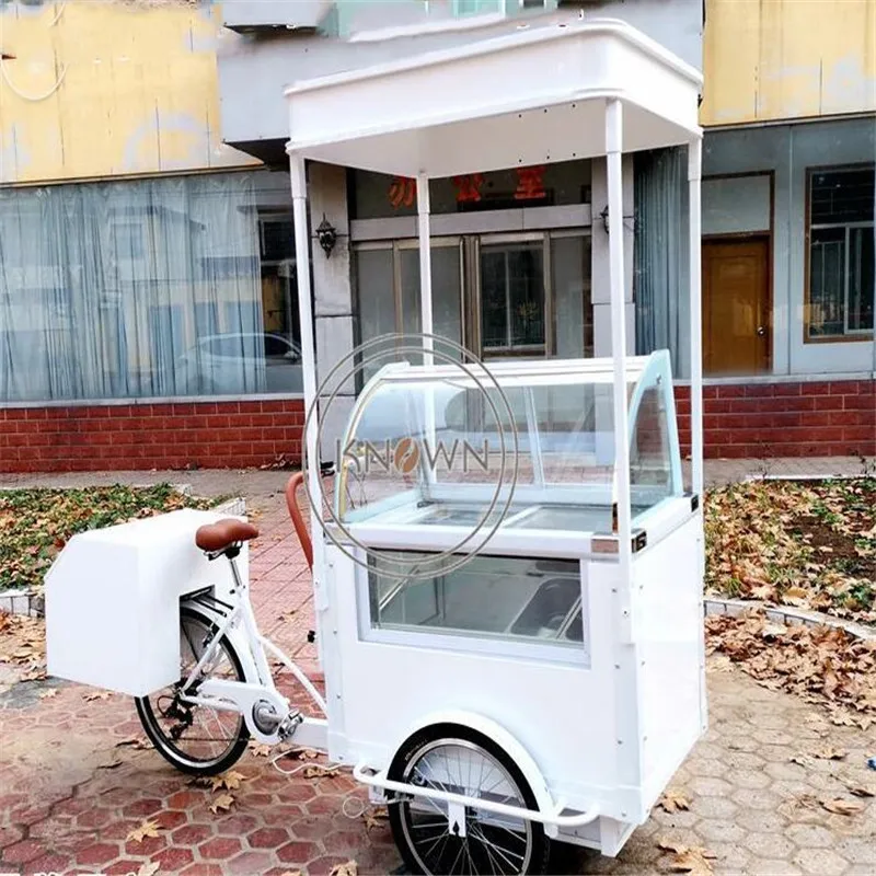 Hot Sale Ice Cream Sale 3 Wheels Fast Food Tricycle Cargo Bike Electric Adult Tricycles With Freezer For Sale