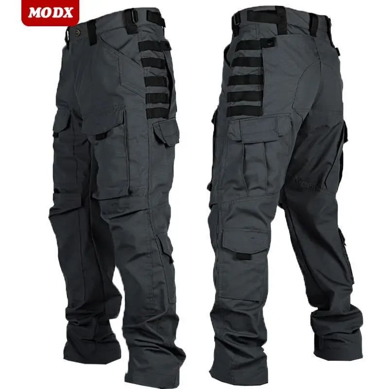 Весенне-осенние мужские тактические брюки из мягкой оболочки с несколькими карманами, водонепроницаемые, прочные, ветрозащитные комбинезоны, брюки для кемпинга на открытом воздухе