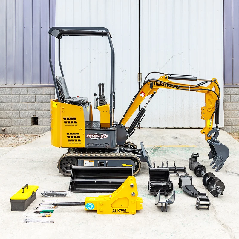 Chinese 1Ton Design Construction Machine Mini Excavators 1.2 Ton Capacity Perfect Digging Bucket EPA Diesel Engine Optional