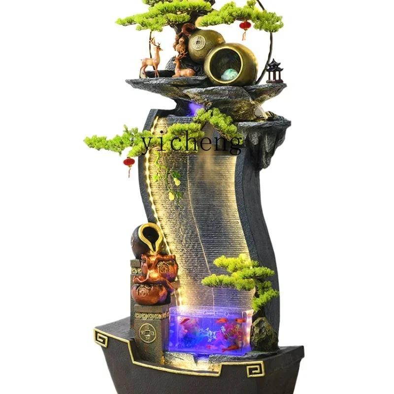flowing water makes money ornament circulating water living room gourd rockery fountain water feature ornament