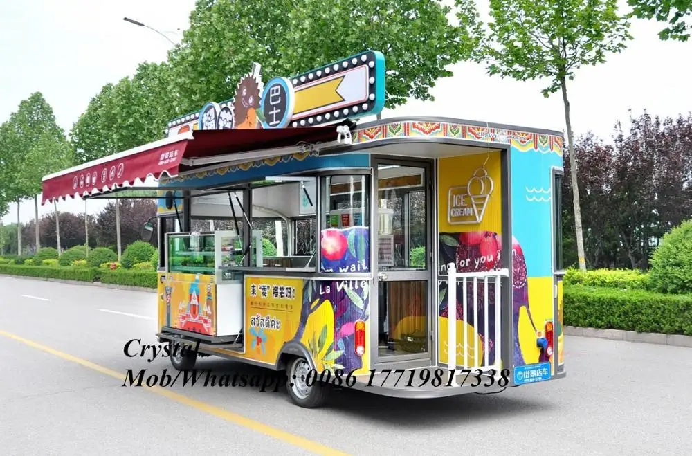 Китай Мобильные грузовики для общественного питания Кухонный прицеп Food Truck Уличная электрическая тележка для еды на продажу