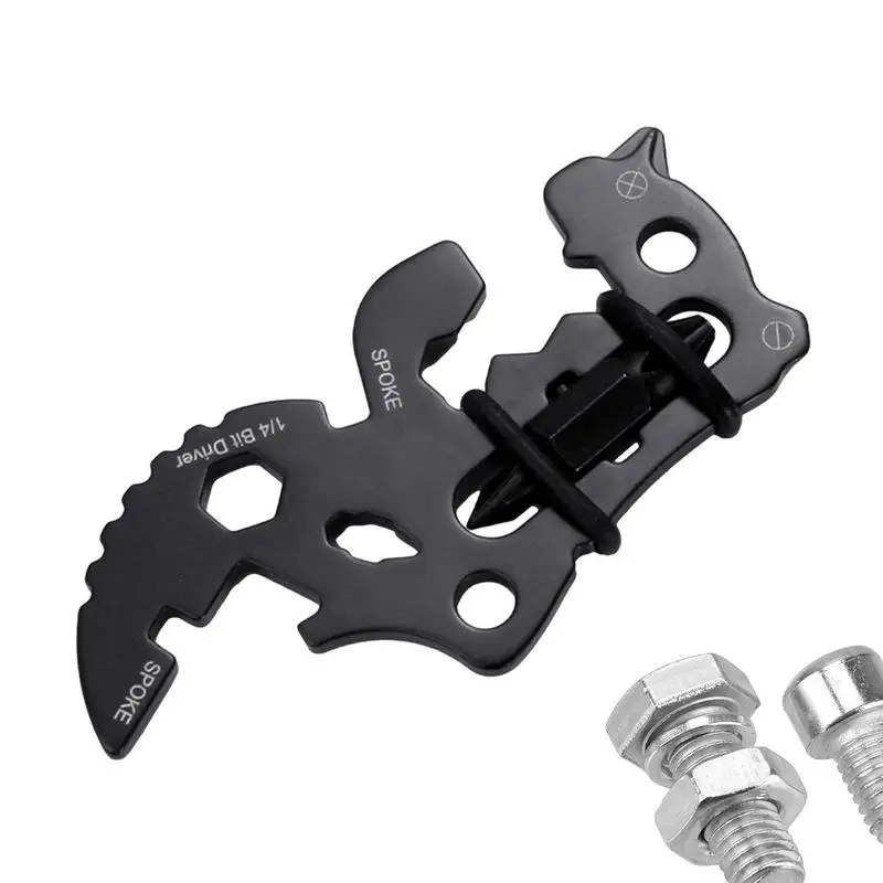 Portable Multitool Stainless Steel Spoke Spanner Utility Gadget 14 In 1 Tool Multipurpose Camping Gear For Camping Hiking