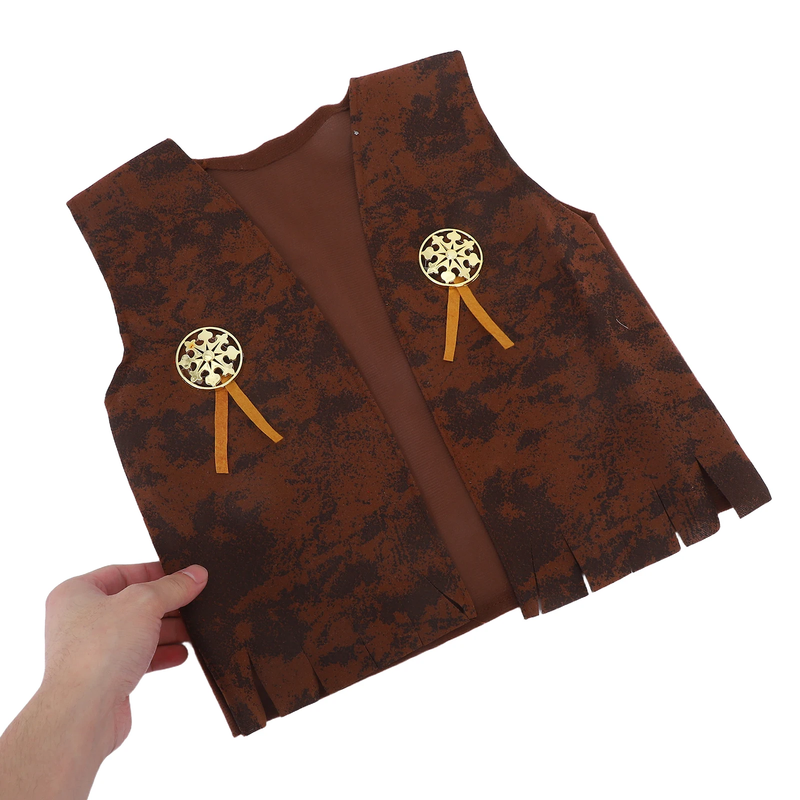 Cowboy-Kostüm-Set für Erwachsene und Kinder mit Weste, Hut und Bandana, Western-Kostüm für Männer und Frauen, Wild-West-Verkleidung für Partys und Cosplay