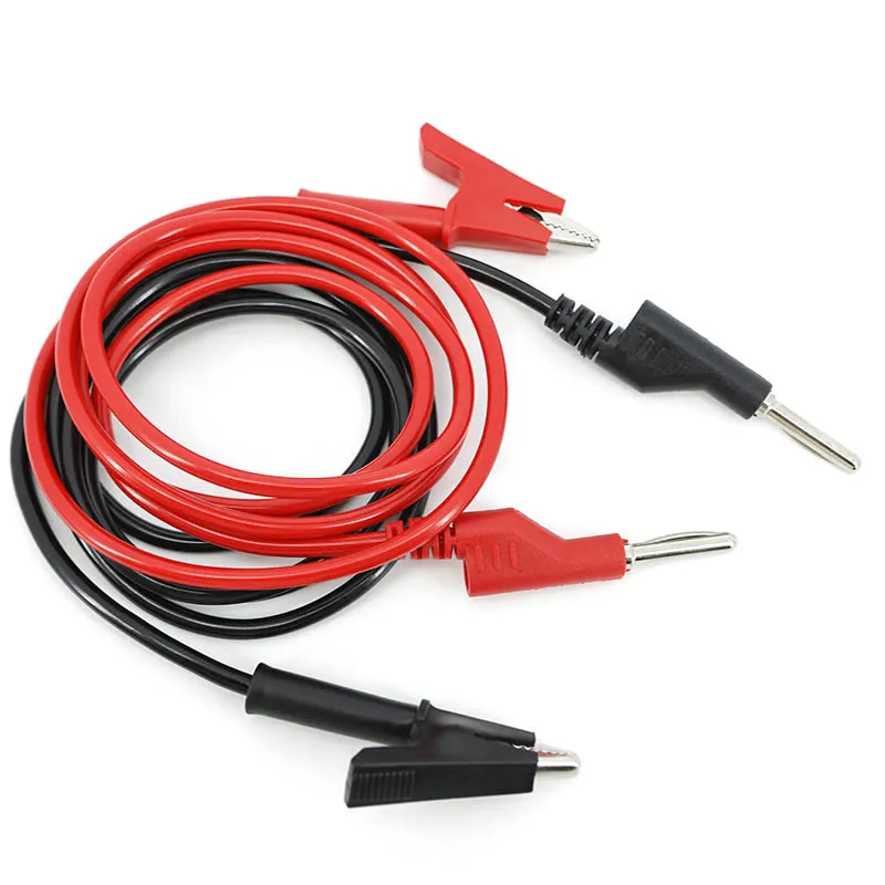 100cm 4mm Banana Plug to Alligator Clip Crocodile cable 15A Test lead Wire Line electrical Voltage multimeter cord