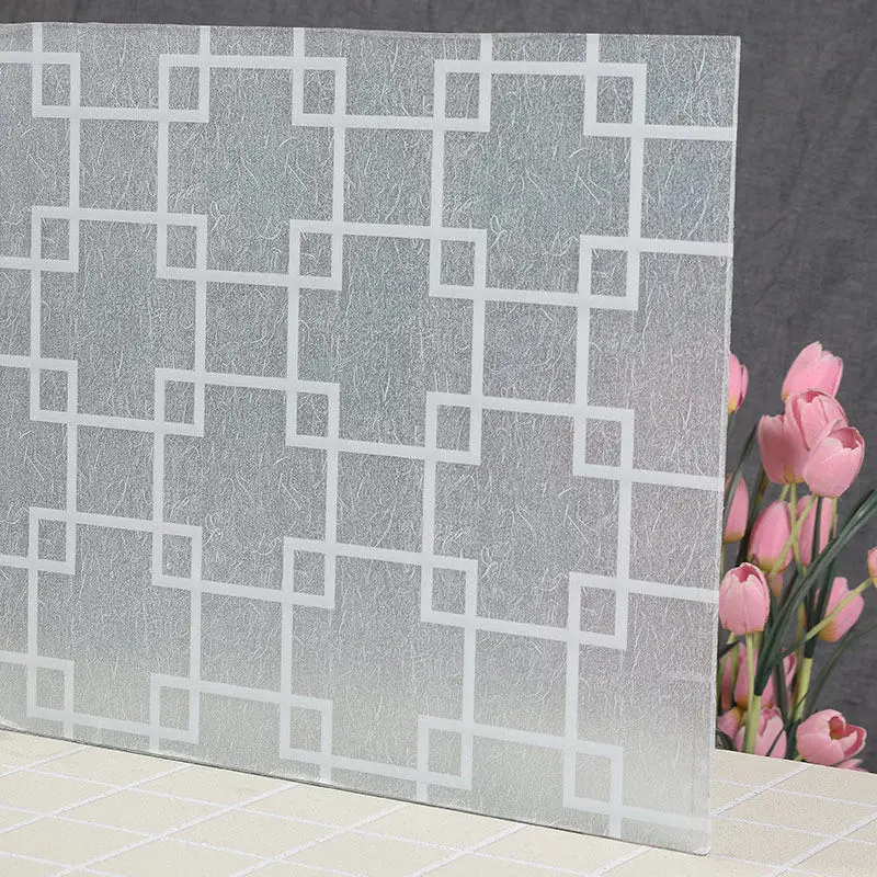 Privacy Frosted Window Film Self Adhesive Removable UV Protection for Shower Door Home Bathroom