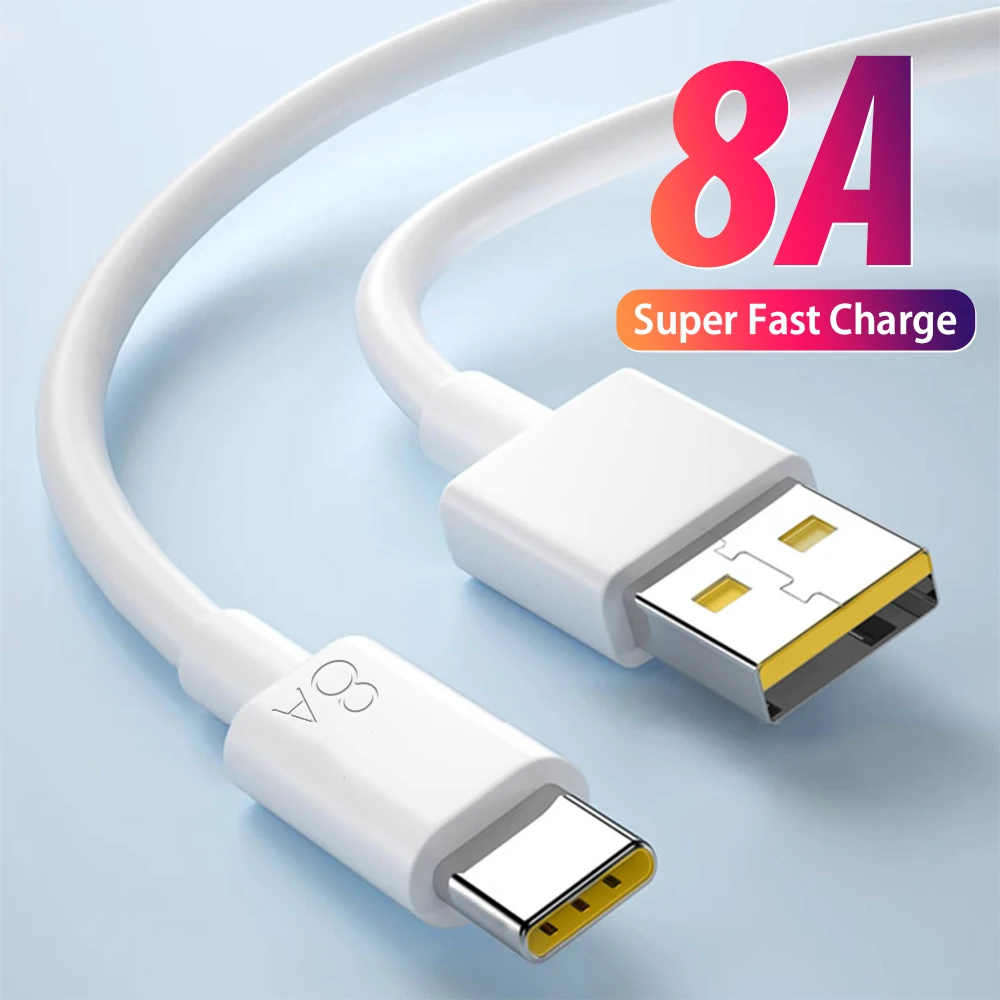 100W 8A Super High-speed Charging USB C Data Cable Quick Data Transfer Phone Type C Wire Cord for Samsung Xiaomi Huawei Android