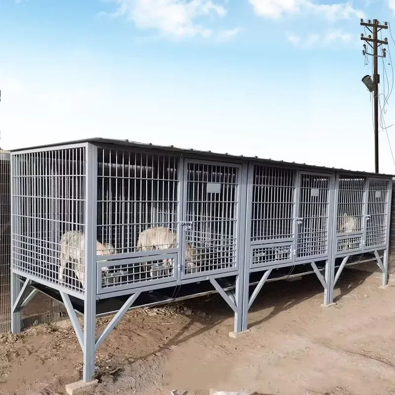 Outdoor Pet Kennel for Medium Large Extra Large Dogs Including German Shepherds with Animal Pattern Tray