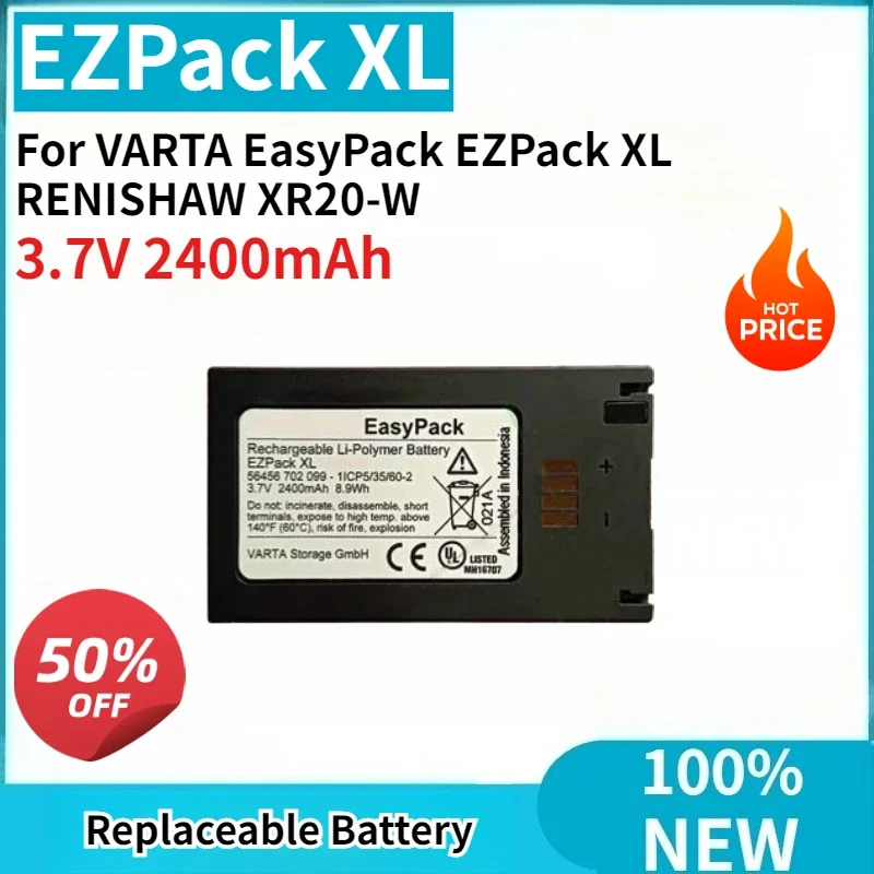 

New Replaceable Battery 3.7V 2400mAh XR20-W for VARTA EasyPack EZPack XL RENISHAW XR20-W