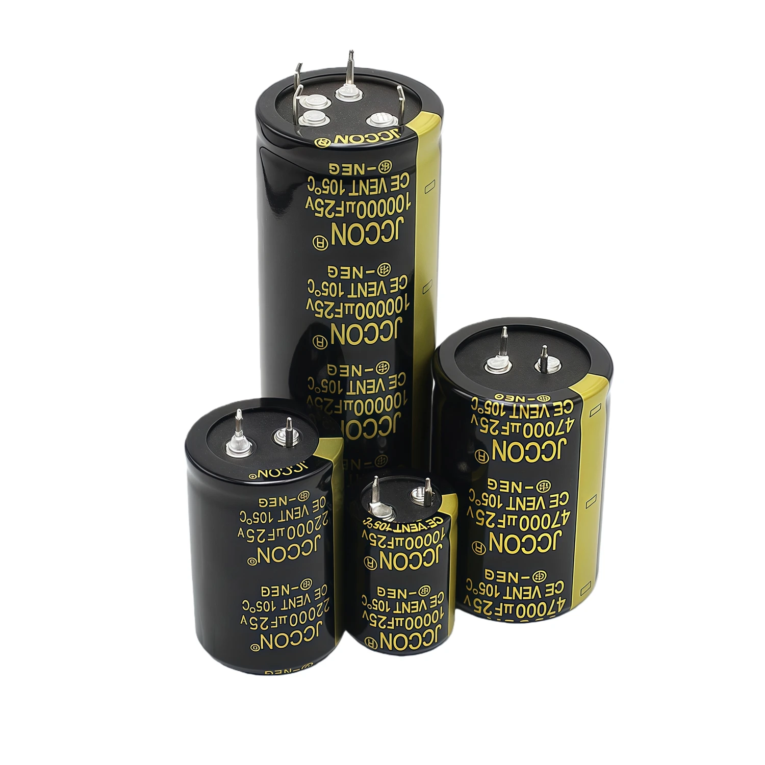 1 قطعة JCCON الثور القرن مكثف الجهد الكامل 25V 10000 فائق التوهج 22000 فائق التوهج 47000 فائق التوهج 100000 فائق التوهج 25 فولت مرشح الصوت الألومنيوم مُكثَّف كهربائيًا