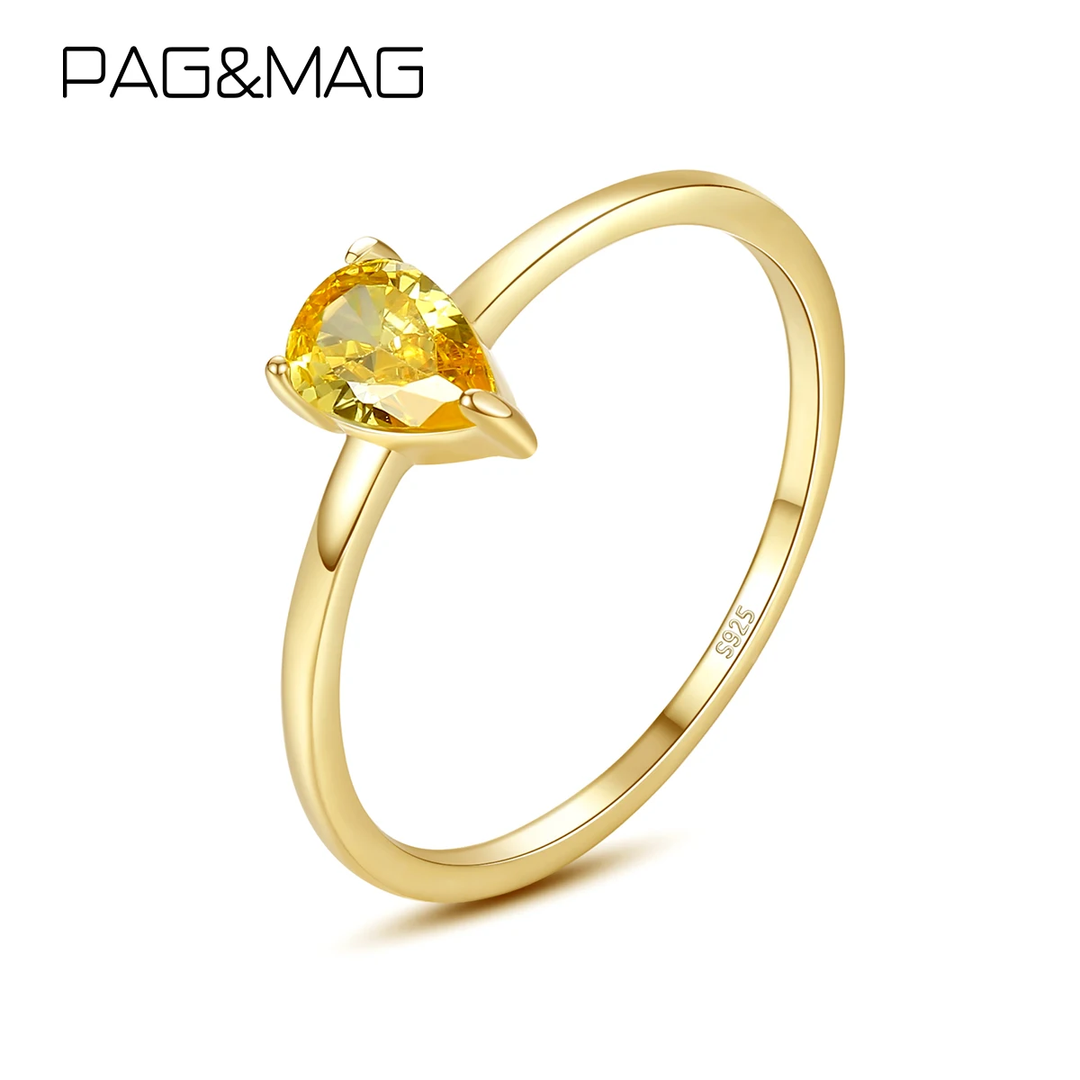 

PAG&MAG Elegent Woman Ring Colorful Egg Shaped Cubic Zirconia Luxury Silver 925 Girl Trending Engagement Bands Free Shipping