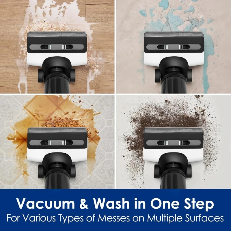 home. Floor ONE S6 Cordless Wet Dry Vacuum Floor, LED Display, Long Runtime, Dual-Sided Edge Cleaning, Self-Cleaning