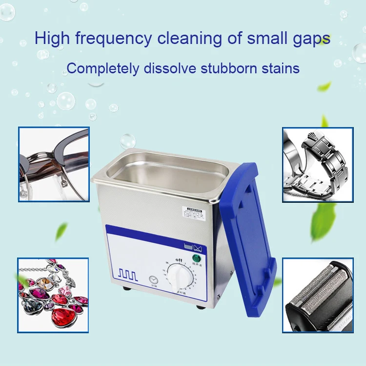 110V/220V Ultrasonic Cleaner 0.7L Household Digital Stainless Steel Basket Ultrasound Cleaning For Denture Watches Glasses 80W