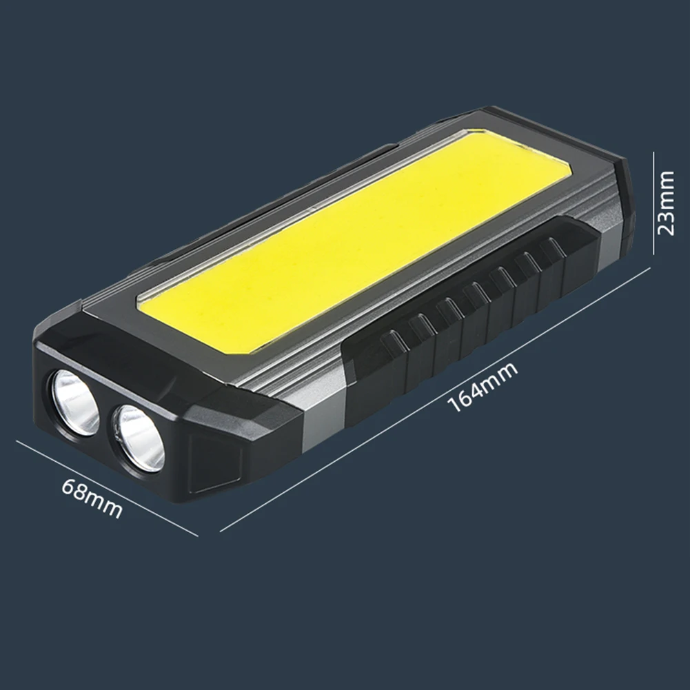 مصباح يدوي LED COB متعدد الوظائف مع كشاف يدوي مغناطيسي TYPE-C ضوء عمل لخدمة الشحن للملحقات الخارجية