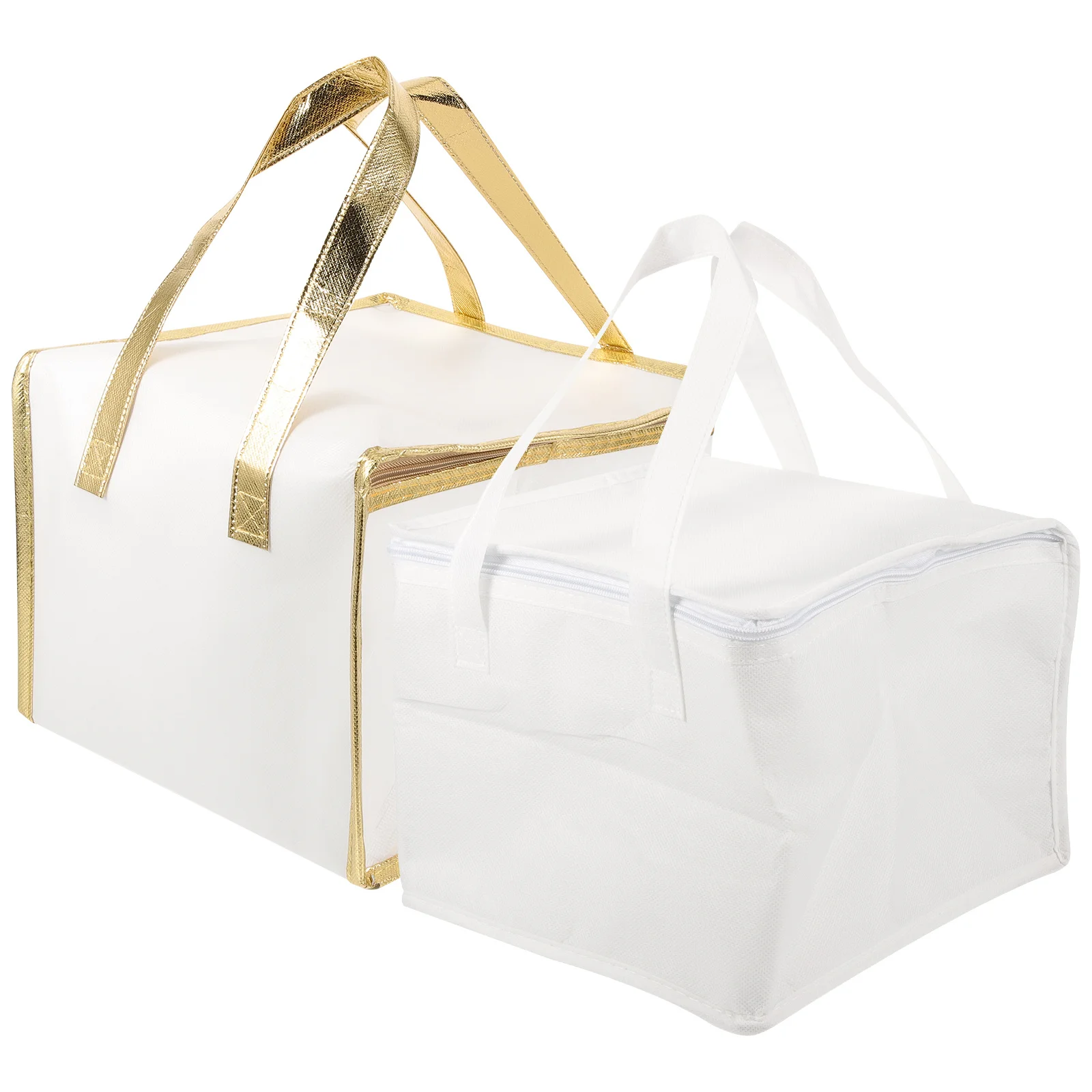 

2 Pcs Lunch Bag Insulated Reusable Cooler Bags Leak Proof Picnic Large Capacity