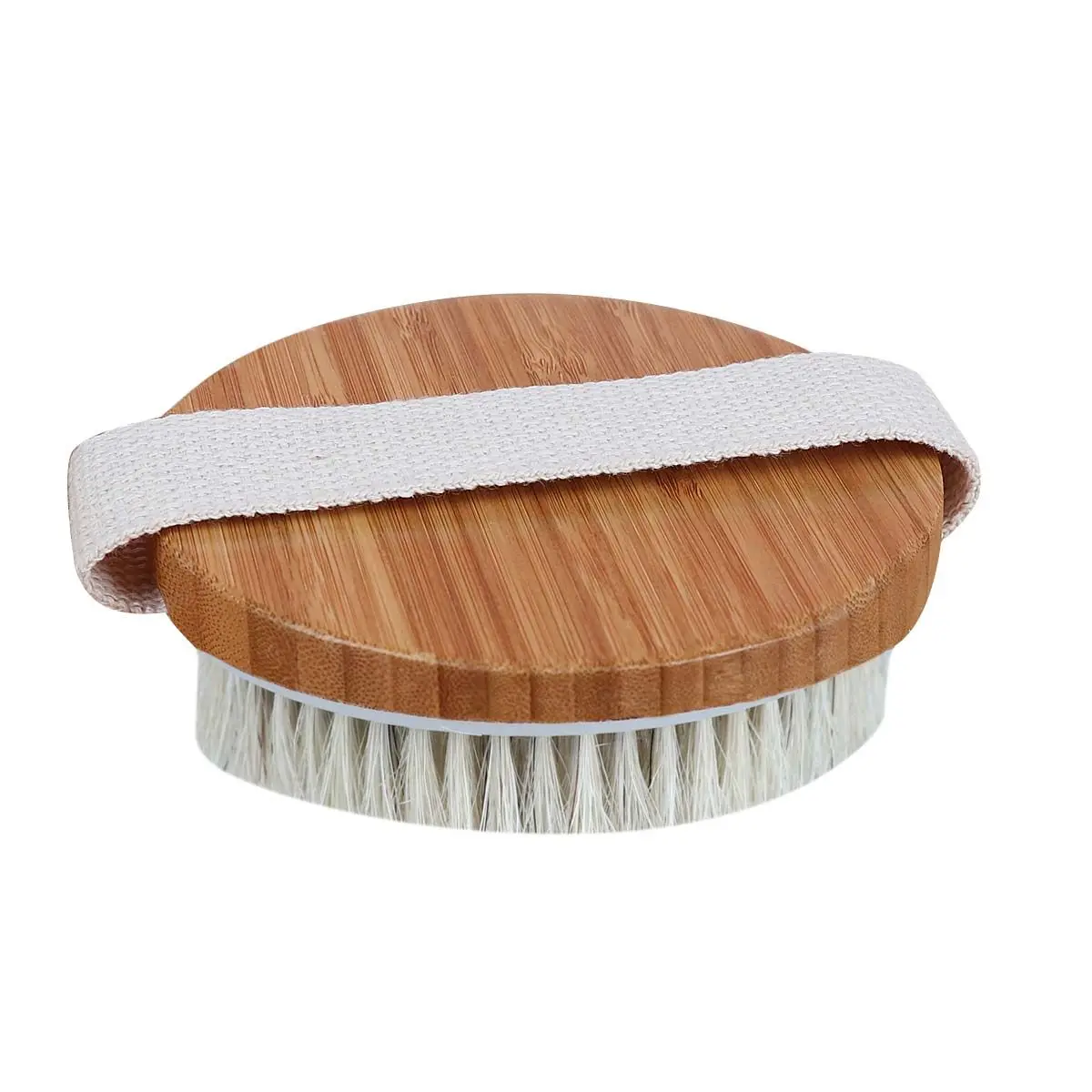 

Dry Brush Skin Brush Medium Firmness Curved Horsehair Ergonomic Exfoliating Cellulite Massager for Lymphatic Drainage Blood